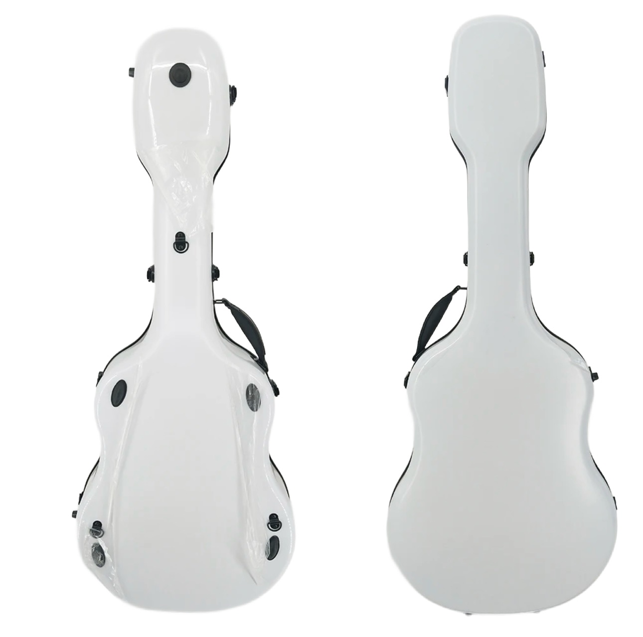 Klasik Gitar Sert Kutu Hardcase Fibercase Beyaz Renk