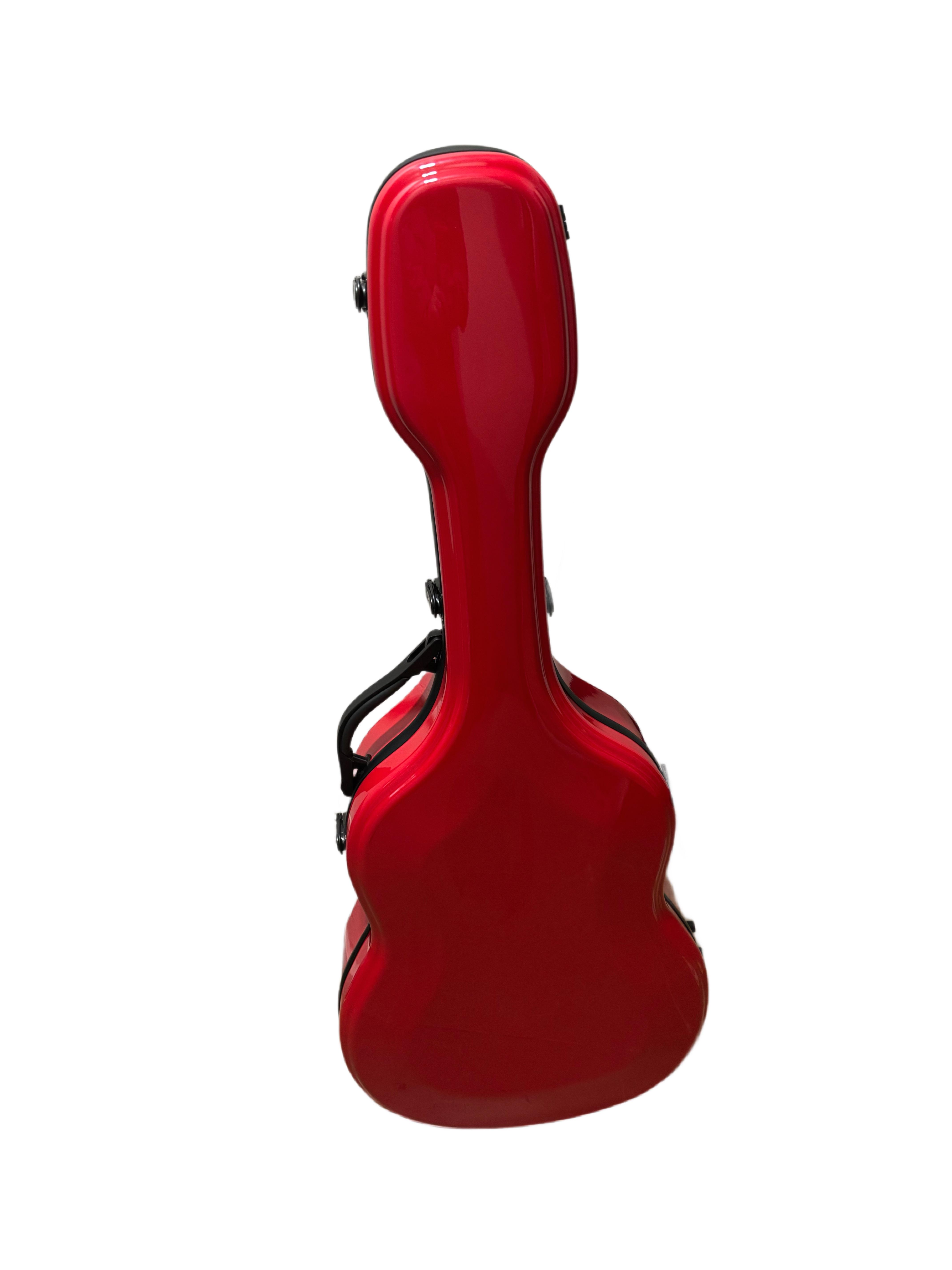 Klasik Gitar Sert Kutu Hardcase Fibercase Kırmızı Renk