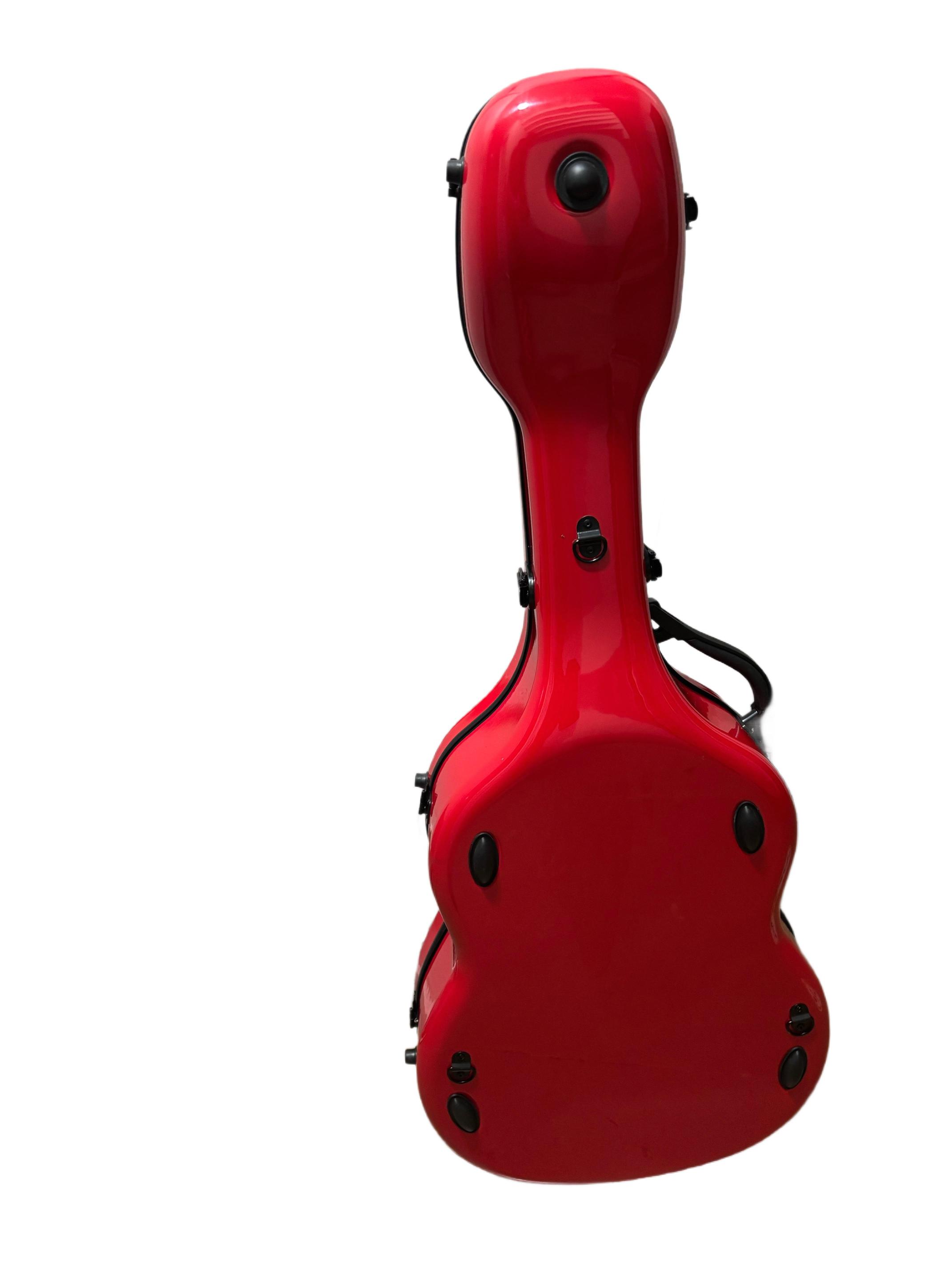 Klasik Gitar Sert Kutu Hardcase Fibercase Kırmızı Renk